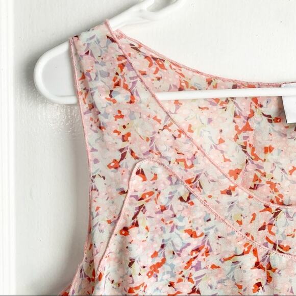 CAbi Bella Floral Tiered Chiffon Blouse Tank Top #5032 Pink Size XS Layering - Picture 3 of 13